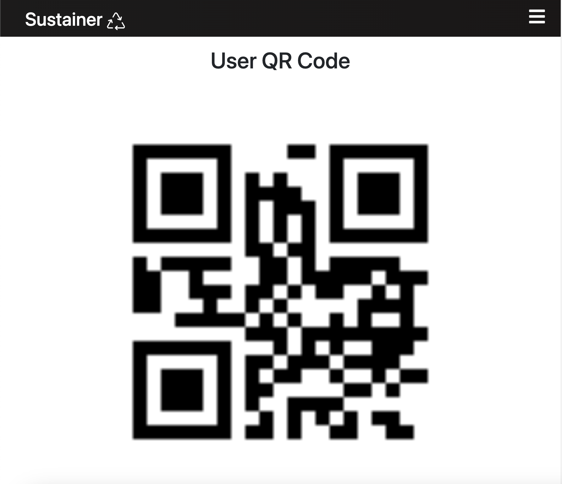 User QR code.
