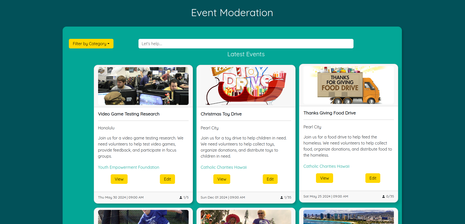 Admin Events