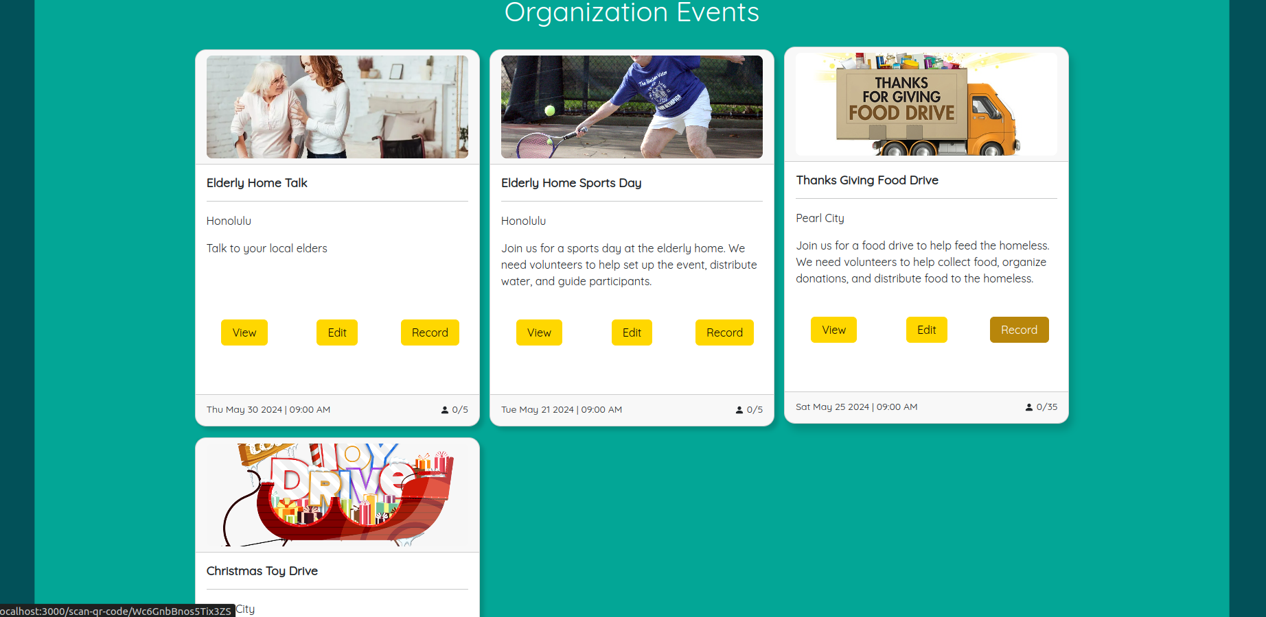 Organization Events